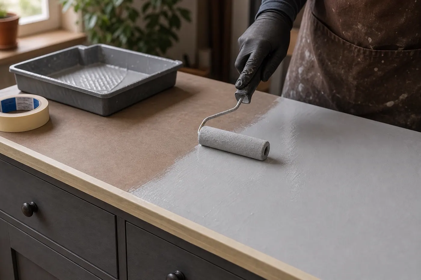 Préparation du support avant effet béton ciré