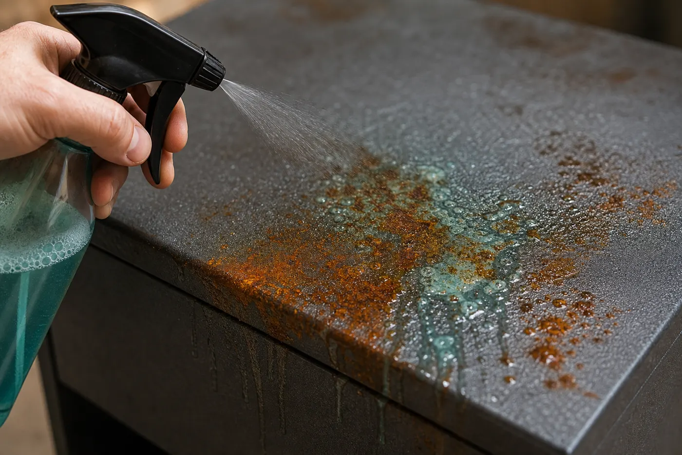 Vaporisation d’un activateur de rouille