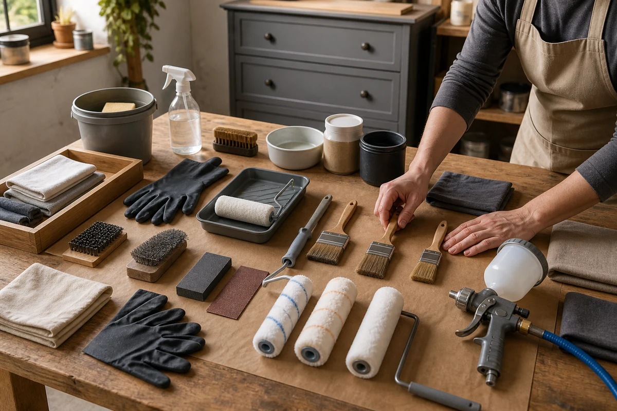 Organisation des outils sur établi