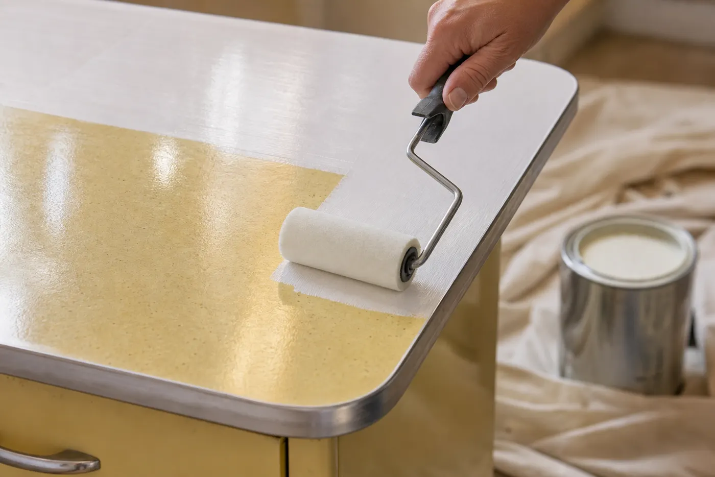Application d’une sous-couche sur formica