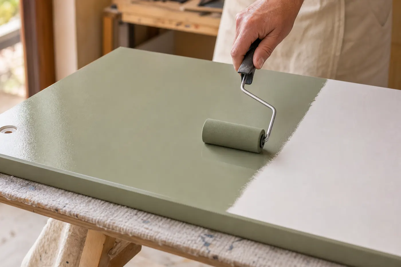 Meuble en formica repeint