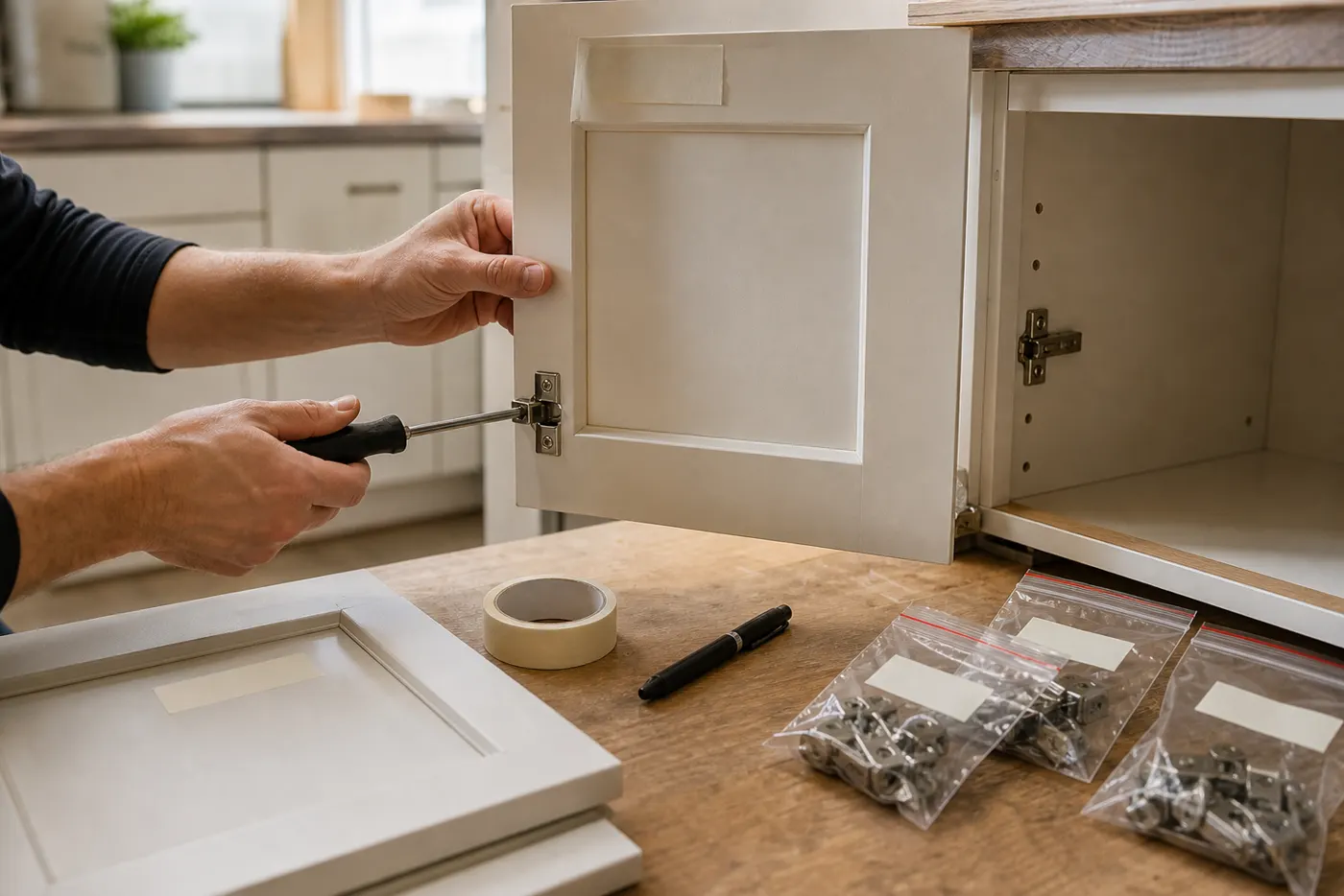 Peinture d’une table de chevet