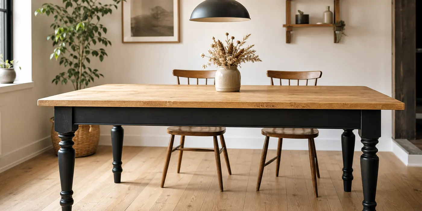 Repeindre des pieds de table en noir