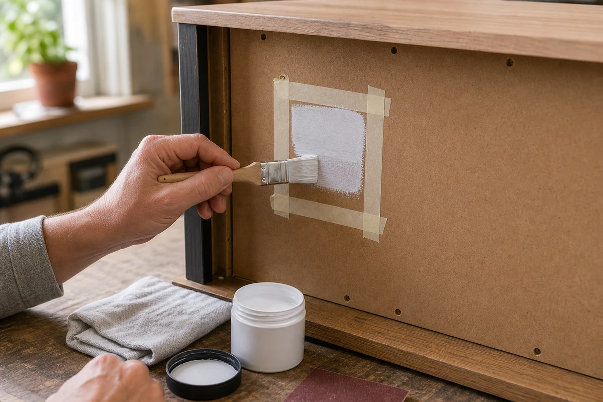 Application d’un carré test de sous-couche
