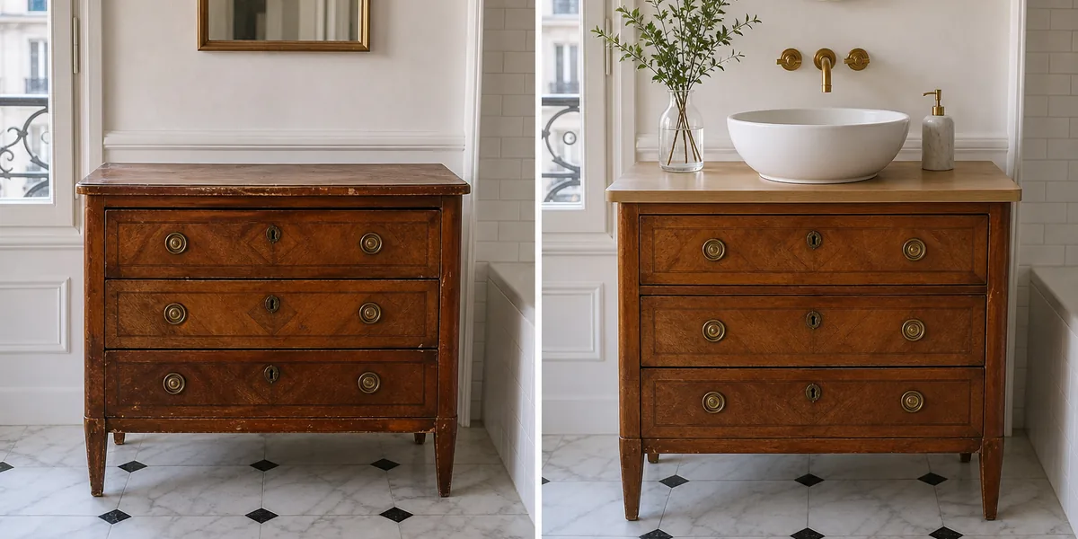 Transformer une commode en meuble vasque